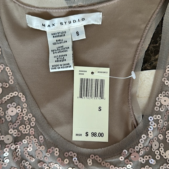 BUNDLE of 2 Max Studio Sequined Sleeveless Dresses Size Small - Picture 2 of 8